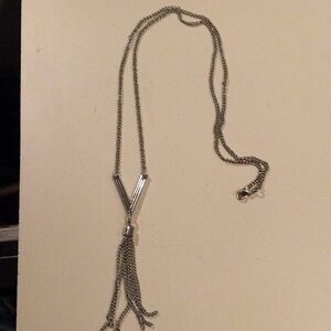 V tassel necklace